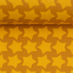 Textil Wachstuch - beschichtete Baumwolle Farbenmix Staaars senf gelb